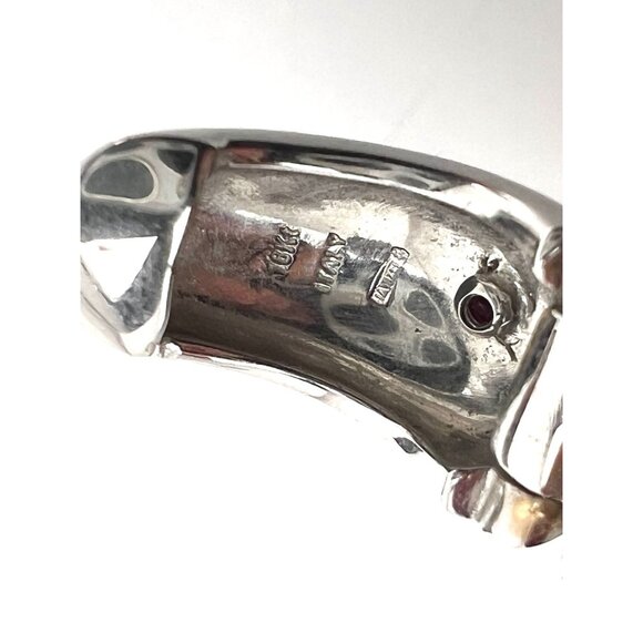 Roberto Coin Diamond & 18K White Gold Huggie Hoop Earrings/0.5" - Picture 5 of 16